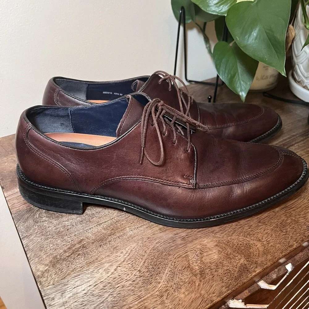COLE HAAN Mens Lenox Hill C11628 Grand.Os Brown Shoes Split Toe Oxford US 10.5M‎